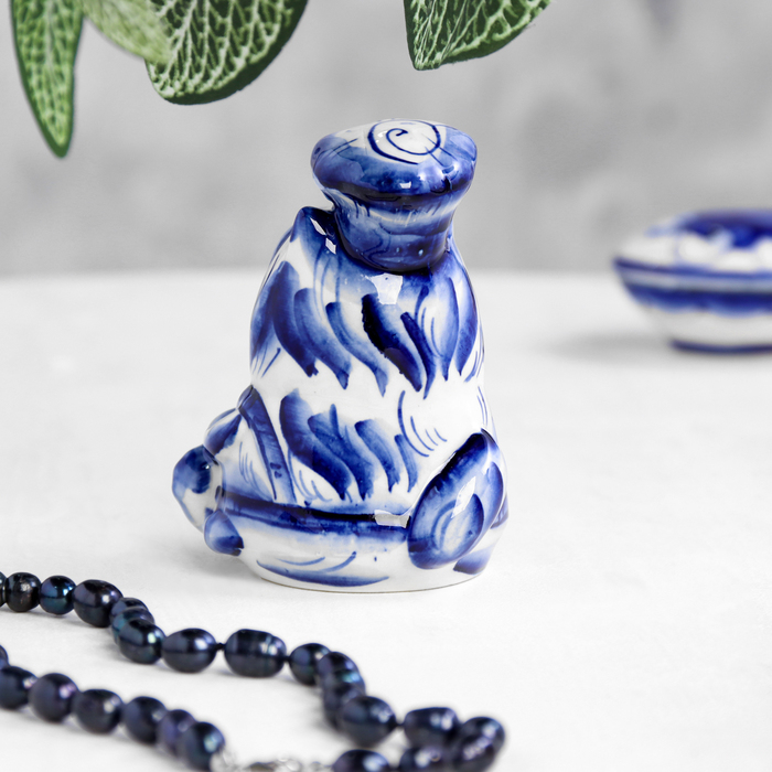 Сувенир «Кот повар», 5 см, гжель Сувенир «Кот повар», 5 см, гжель