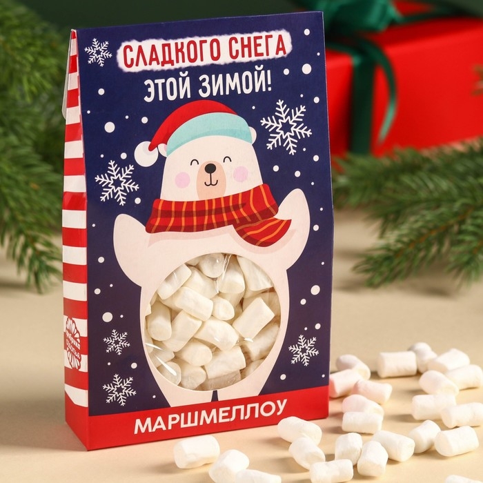 Маршмеллоу в коробке «Сладкого снега», со вкусом пломбира, 55 г. Маршмеллоу в коробке «Сладкого снега», со вкусом пломбира, 55 г.