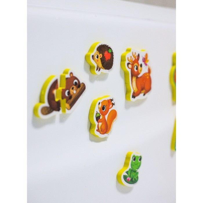 Мягкий пазл для малышей «Лесные зверята», 5 пазлов, Крошка Я Мягкий пазл для малышей «Лесные зверята», 5 пазлов, Крошка Я