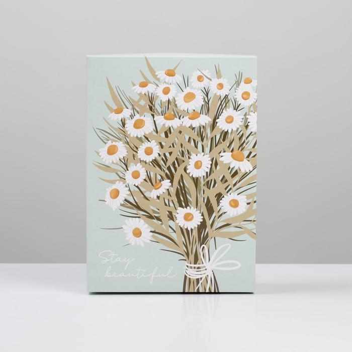 Коробка подарочная складная, упаковка, «Ромашки», 21 х 15 х 7 см Коробка подарочная складная, упаковка, «Ромашки», 21 х 15 х 7 см