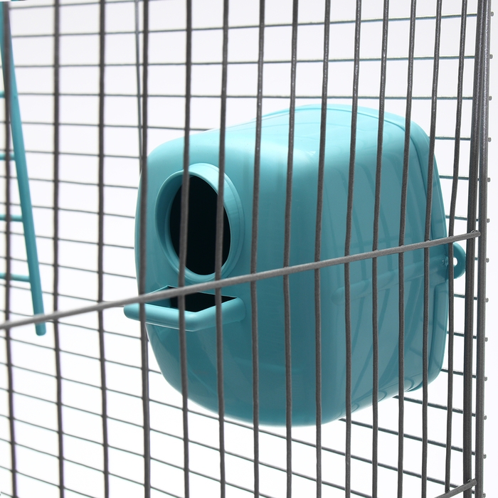 Клетка для птиц Клетка для птиц "Пижон" №104-Б, разборная, 2 секции, 58 х 40 х 88см, бирюзовая