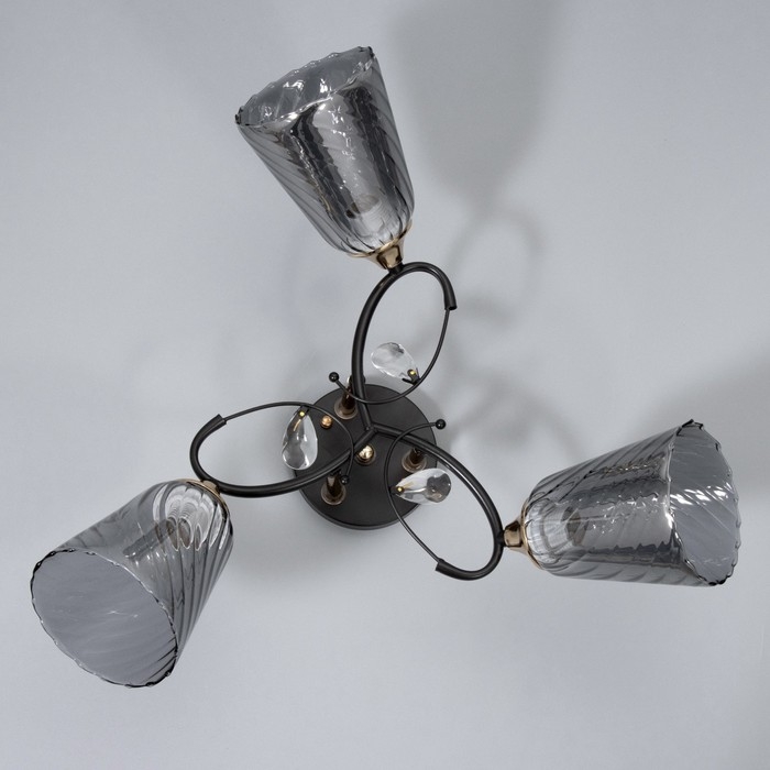 Люстра Люстра "Рони" 3хЕ27 40Вт черный 58х58х23см BayerLux