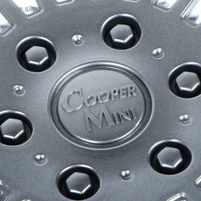 Колпаки колесные R15 Колпаки колесные R15 "МИНИ-КУПЕР", серебристый, набор 4 шт.