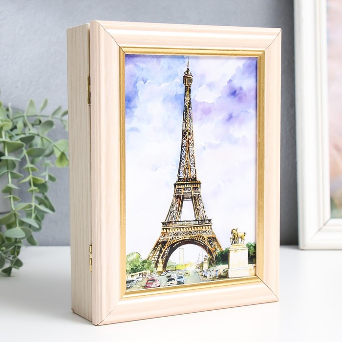 Ключница Ключница "Париж 13" молочный дуб 15х21 см