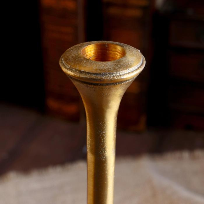 Подсвечник алюминий Подсвечник алюминий "Роман" на 1 свечу 9,5х9,5х33 см