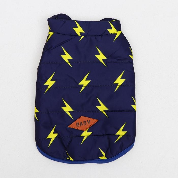 Куртка для собак  Куртка для собак "Молния", S (ДС 20 см, ОШ 23 см, ОГ 32 см), тёмно-синяя