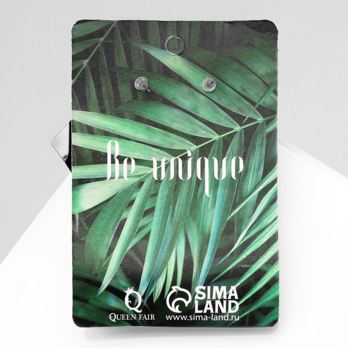 Серьги металл «Атмосфера» ромб мятый, цвет серебро Серьги металл «Атмосфера» ромб мятый, цвет серебро