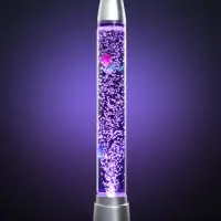 Лава - лампа RISALUX &laquo;Ракета-аквариум&raquo;, подсветка, RGB, от сети 220 В, серебристая, 10&times;10&times;70 см
