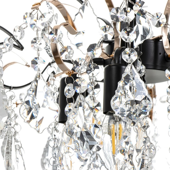 Люстра Люстра "Далила" 5хЕ14 40Вт черный золото 40х40х39см BayerLux