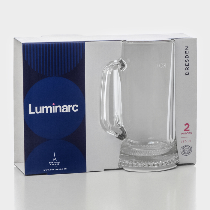 Набор стеклянных кружек для пива Luminarc «Дрезден», 330 мл, 2 шт Набор стеклянных кружек для пива Luminarc «Дрезден», 330 мл, 2 шт