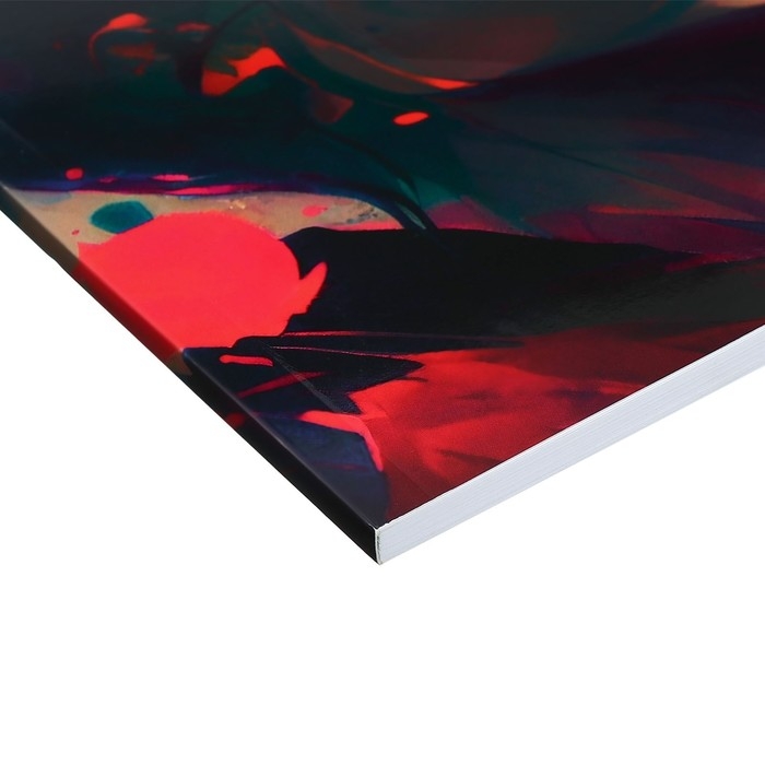 Альбом для рисования А4, 40 листов на склейке Альбом для рисования А4, 40 листов на склейке "Портрет", обложка мелованный картон, выборочный УФ-лак, блок офсет 120г/м2