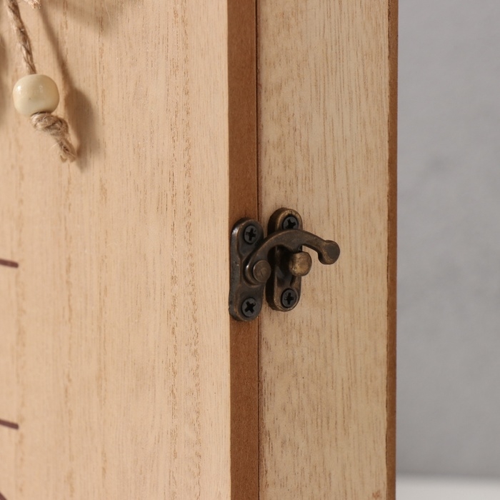 Ключница дерево  Ключница дерево "KEYS с сердечком и бантом" 3х19х25,6 см