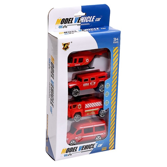 Набор машин «Пожарная техника», 4 штуки Набор машин «Пожарная техника», 4 штуки