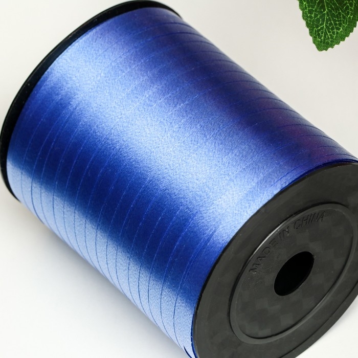 Лента для декора и подарков, синий, 0,5 см х 500 м Лента для декора и подарков, синий, 0,5 см х 500 м