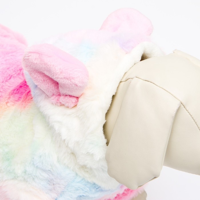 Куртка  Куртка "Зайчонок" с капюшоном , размер XS (ДС 20, ОШ 12,5 см, ОГ 30см), пастельная