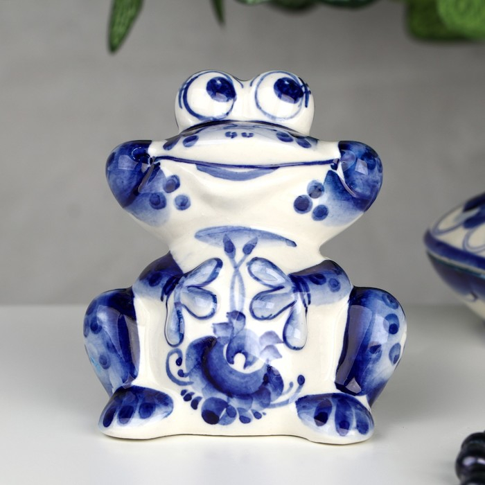 Сувенир «Лягушка», большая, 9 см, гжель Сувенир «Лягушка», большая, 9 см, гжель
