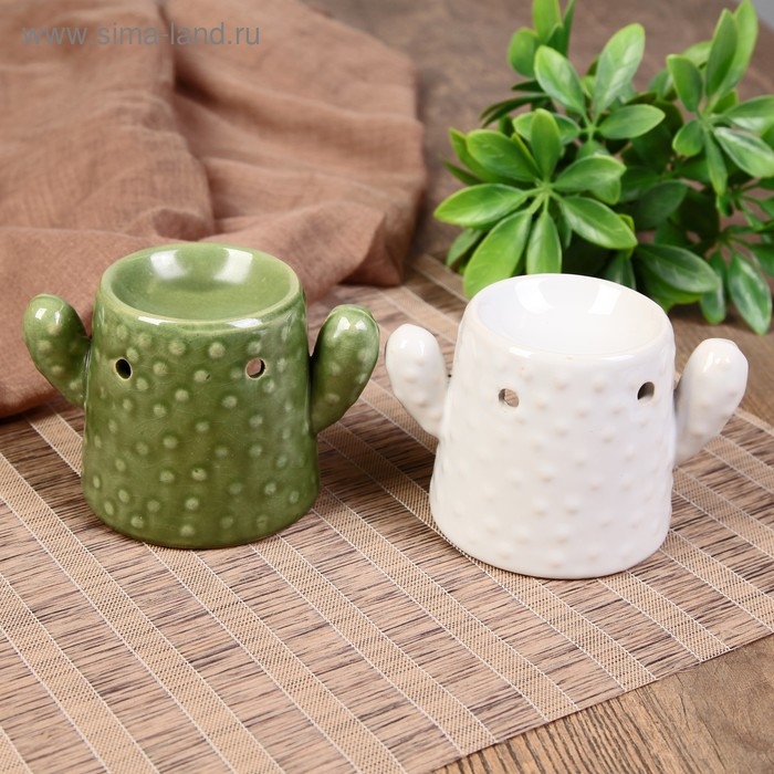 Аромалампа керамика Аромалампа керамика "Кактус" МИКС 7,7х12х8,2 см