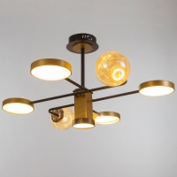 Люстра 1851/7 LED 72Вт 3000-6000К черно-золотой 79х77х43 см BayerLux