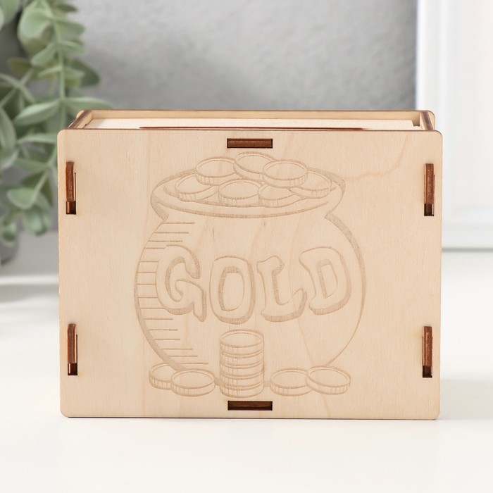 Копилка Копилка "Золото" 13х10х5 см (набор 6 деталей)