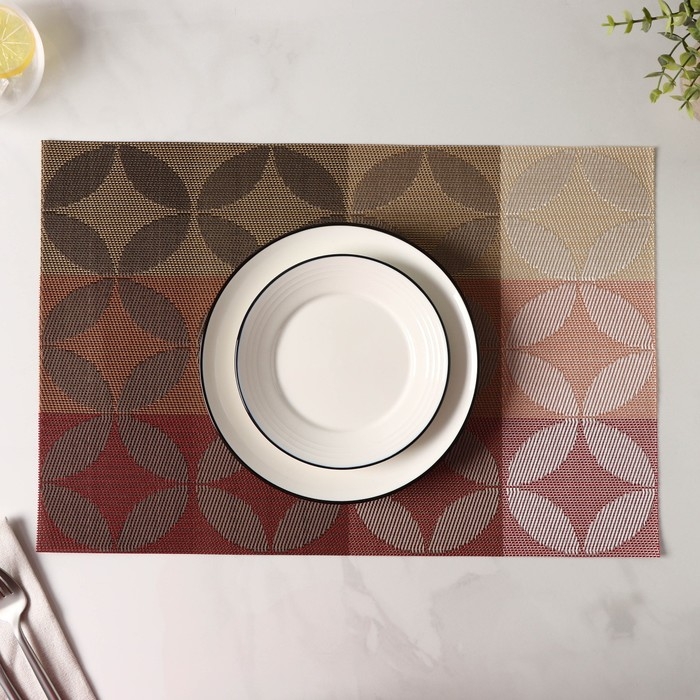 Салфетка сервировочная на стол Доляна «Пики», 45×30 см, цвет красный Салфетка сервировочная на стол Доляна «Пики», 45×30 см, цвет красный