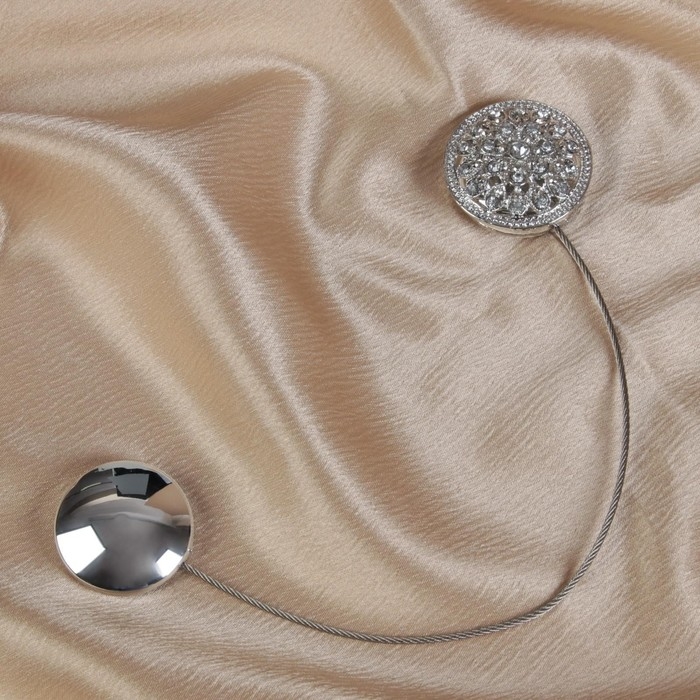 Подхват для штор «Винтаж», d = 4 см, цвет серебряный Подхват для штор «Винтаж», d = 4 см, цвет серебряный