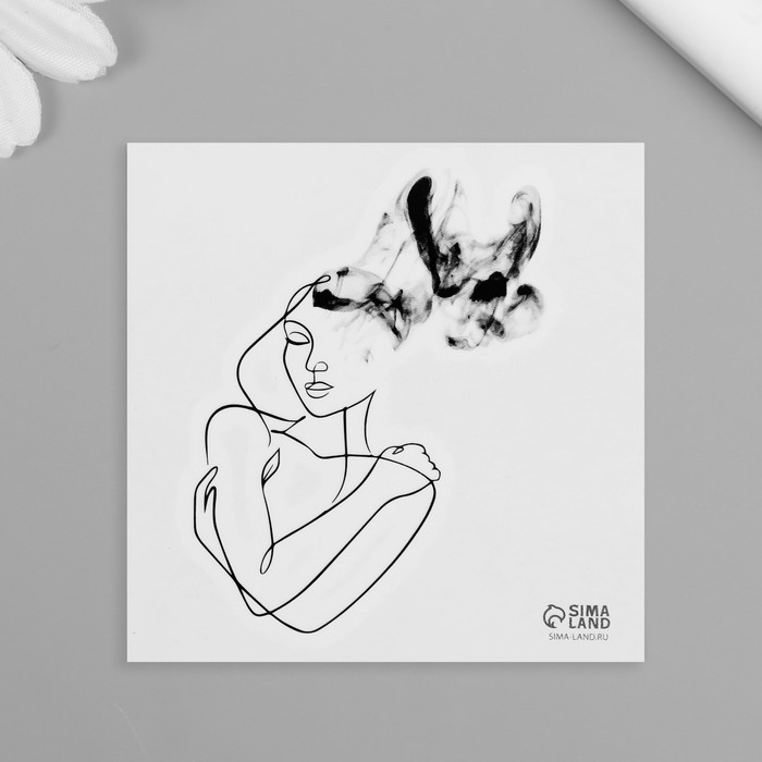 Татуировка на тело чёрная Татуировка на тело чёрная "Чёрнильные" набор 10 шт 6х6 см