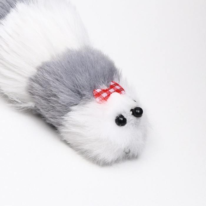 Мышь из искусственного меха, до 13 см, серая Мышь из искусственного меха, до 13 см, серая