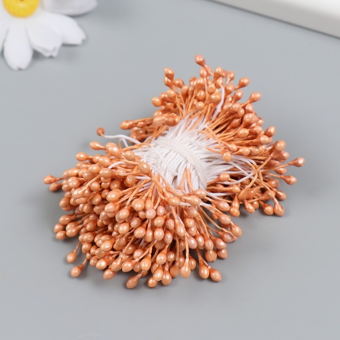 Тычинки для цветов Тычинки для цветов "Капельки глянец бронза" набор 300 шт длина 6 см