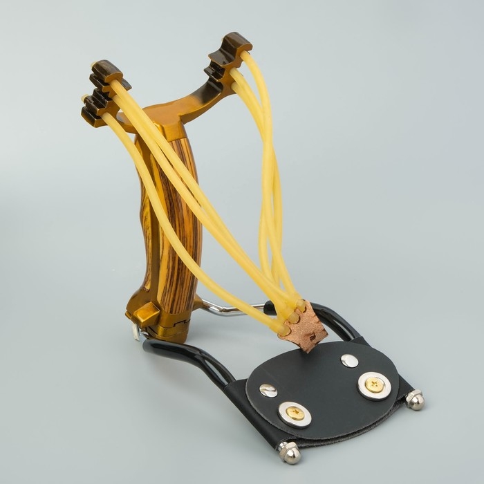 Рогатка спортивная с упором, металлическая, коричневая Рогатка спортивная с упором, металлическая, коричневая