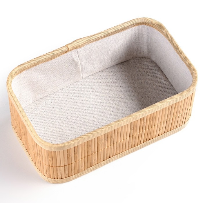 Корзина стеллажная Корзина стеллажная "Бамбук", 25 х 15 х 10 см, бамбук