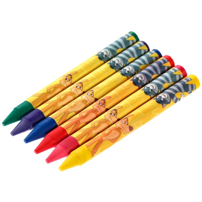 Восковые мелки Восковые мелки "Простоквашино" набор 6 цветов