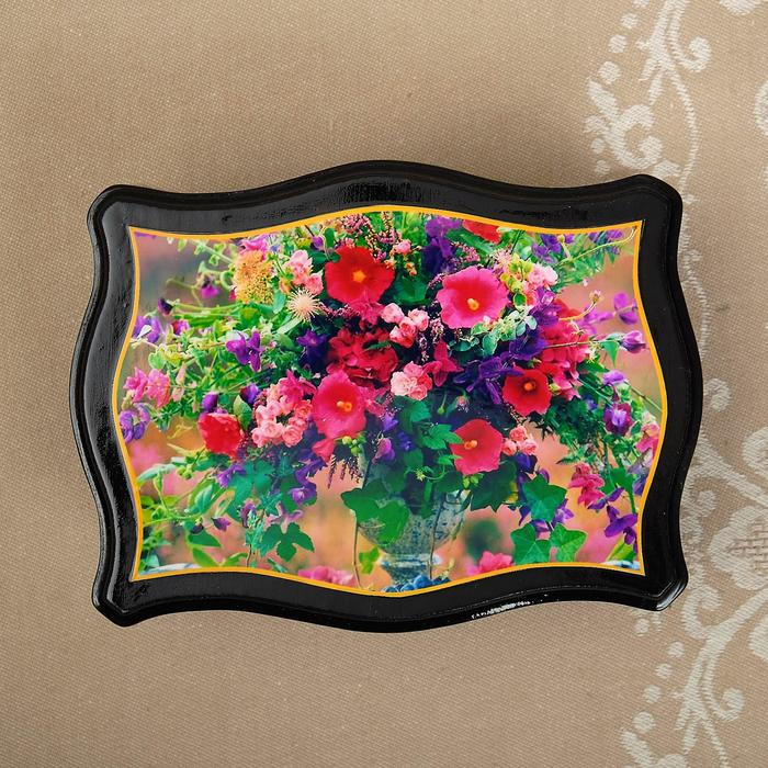 Шкатулка «Цветы», 12×16 см, лаковая миниатюра микс Шкатулка «Цветы», 12×16 см, лаковая миниатюра микс