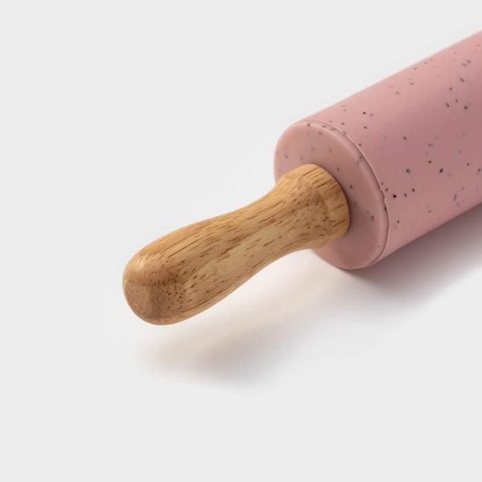 Скалка Доляна «Конфетти», 30×4,3 см, рабочая часть 17 см, цвет розовый Скалка Доляна «Конфетти», 30×4,3 см, рабочая часть 17 см, цвет розовый