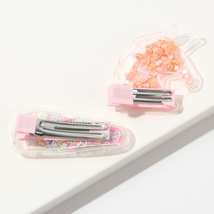 Заколки для волос и кулон, набор детский «Единорог» Заколки для волос и кулон, набор детский «Единорог»