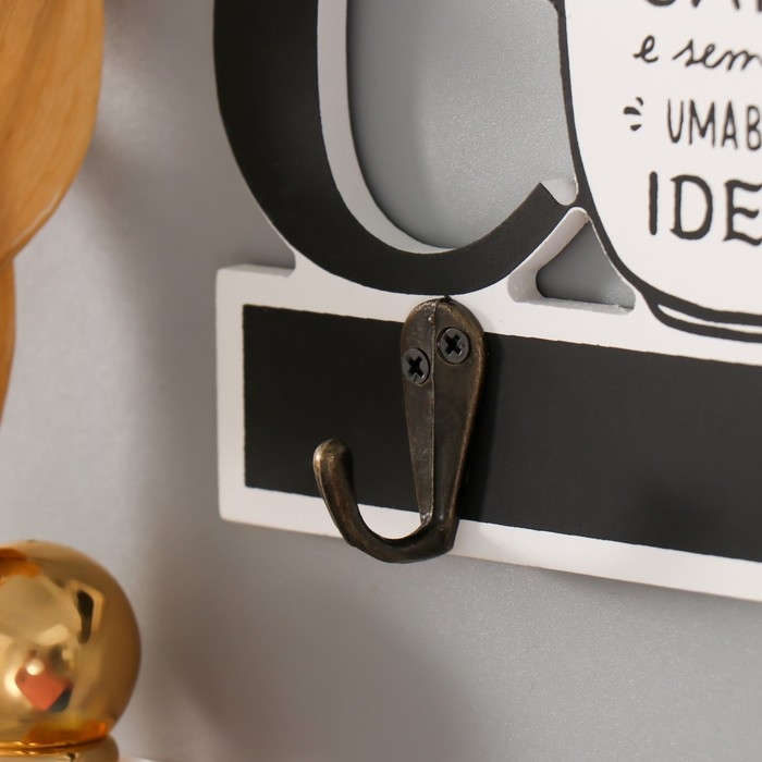 Крючки декоративные дерево Крючки декоративные дерево "Кофе - это всегда отличная идея" 23х9,5х3,5 см