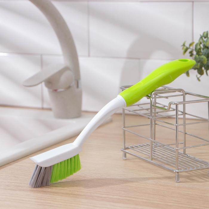 Щётка для посуды Доляна Green day, плоская, 26 см Щётка для посуды Доляна Green day, плоская, 26 см