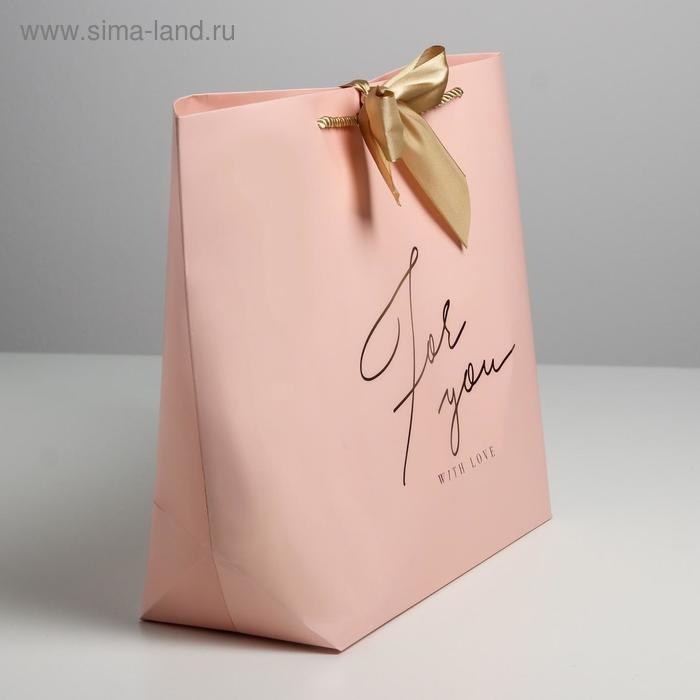Пакет подарочный, упаковка, «For you with love», 33 х 31 х 13 см Пакет подарочный, упаковка, «For you with love», 33 х 31 х 13 см
