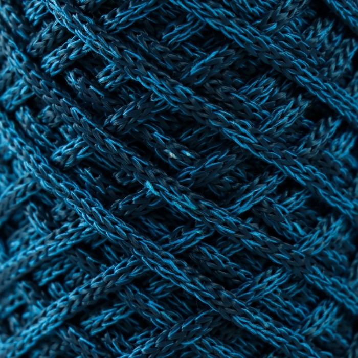 Шнур для вязания 35% хлопок,65% полипропилен 3 мм 85м/160±10 гр ( Голубой/тёмно-синий) Шнур для вязания 35% хлопок,65% полипропилен 3 мм 85м/160±10 гр ( Голубой/тёмно-синий)