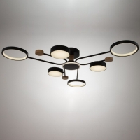 Люстра с ПДУ 2298/7BK LED 156Вт 3000-6000К черный 105х99х15 см BayerLux