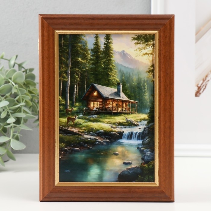 Ключница Ключница "Дом в лесу" 15х21 см орех