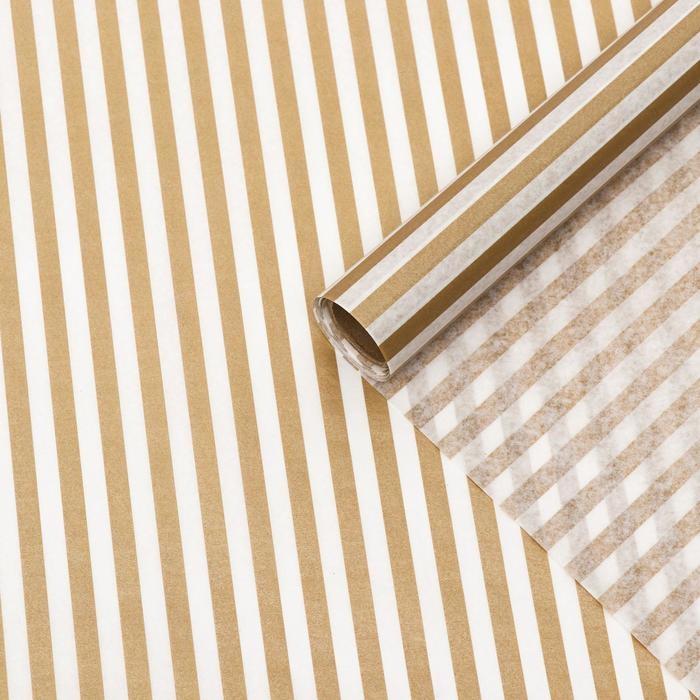 Бумага силиконизированная «Полоски», золотые, для выпечки, 0,38 х 5 м Бумага силиконизированная «Полоски», золотые, для выпечки, 0,38 х 5 м