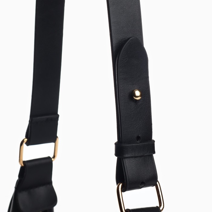 Сумка женская из искусственной кожи, 22х23х6 см, черный цвет Сумка женская из искусственной кожи, 22х23х6 см, черный цвет