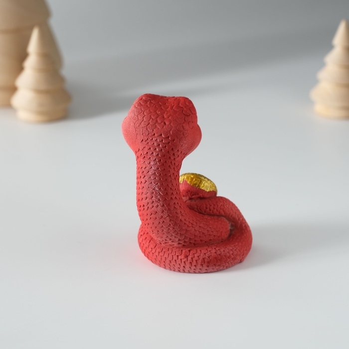 Сувенир полистоун Сувенир полистоун "Змейка с символом богатства" МИКС 4х3,5х6,5 см