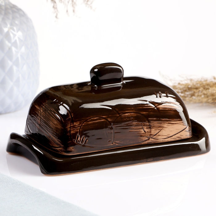 Масленка Масленка "Русская" 8х17х10см, старина