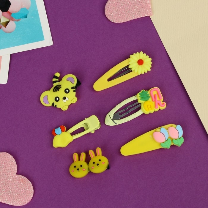 Набор для волос  Набор для волос "Маленькие радости" (14 шт) тигрёнок, жёлтый