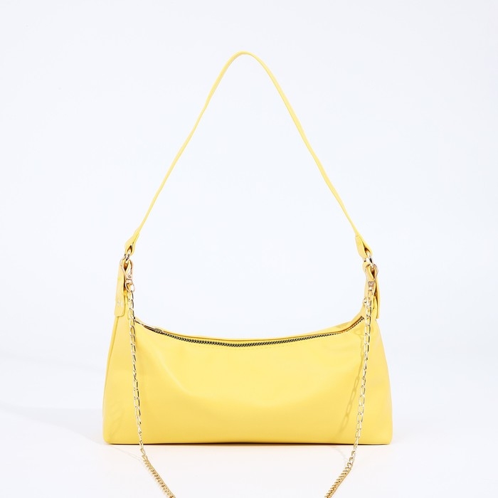 Сумка-багет на молнии, цвет жёлтый Сумка-багет на молнии, цвет жёлтый