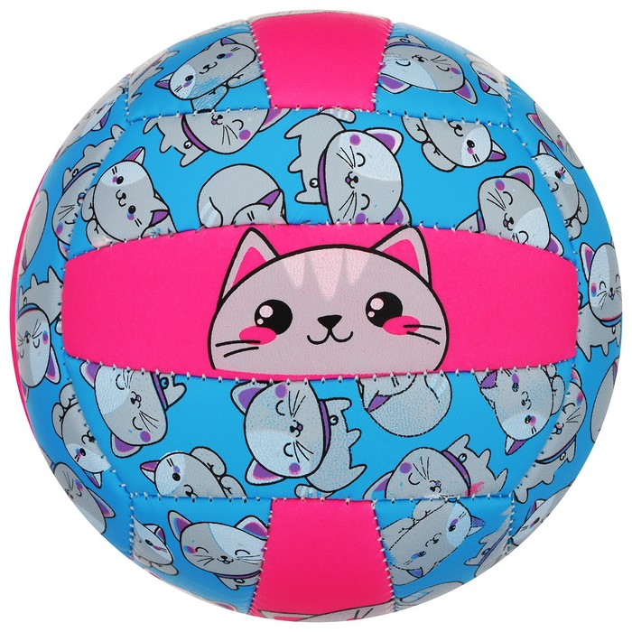 Волейбольный мяч ONLYTOP «Кошечка», машинная сшивка, 18 панелей, р. 2, PVC Волейбольный мяч ONLYTOP «Кошечка», машинная сшивка, 18 панелей, р. 2, PVC