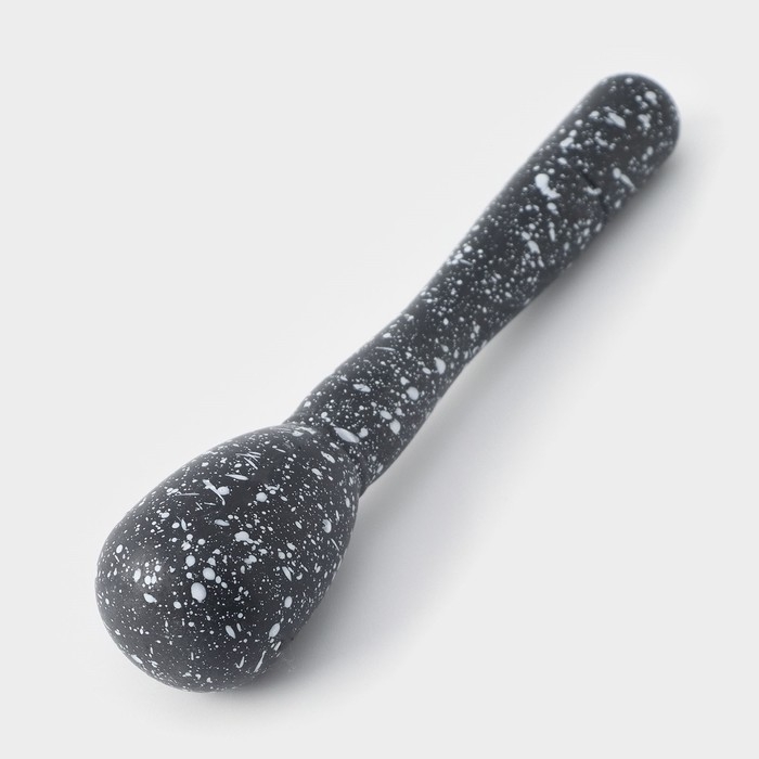 Ступка с пестиком Доляна «Чёрный мрамор», d=10 см, цвет чёрный Ступка с пестиком Доляна «Чёрный мрамор», d=10 см, цвет чёрный