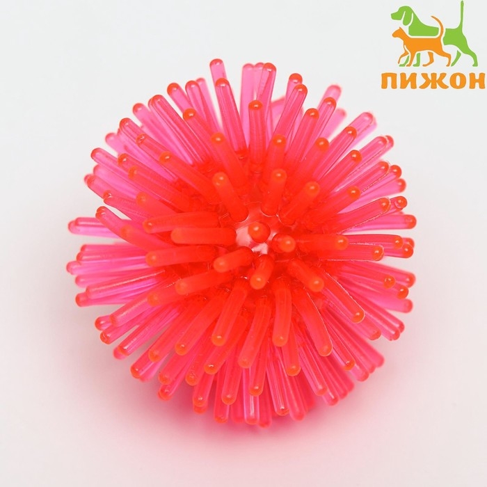 Шарик для кошек игольчатый, мягкий, 5 см, красный Шарик для кошек игольчатый, мягкий, 5 см, красный