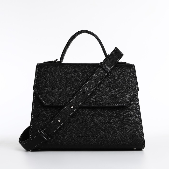 Сумка женская TEXTURA, мессенджер, средний размер, цвет чёрный Сумка женская TEXTURA, мессенджер, средний размер, цвет чёрный